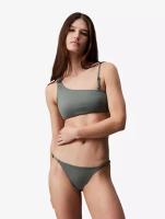 Calvin Klein CALVIN KLEIN SWIMWEAR - BRALETTE BIKINI TOP - CK MICRO BELT - Blue Grey - blue