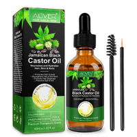 【200K+ Sold】Aliver Jamaican Black Castor Oil (60ml) Skincare Massage Oil with Castor Oil Pack