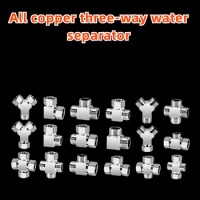1PCS All Copper Three-way Water Diverter Union 1/2 "tap Three-way Diverter Thickness of Joint Water Pipe Fittings
