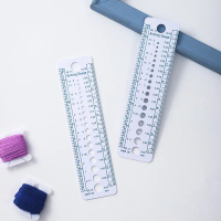 Multi-Function Knitting Ruler Gauge | Plastic Sweater Measuring Tool for Crochet & Knitting | Yarn G
