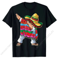 Dabbing Mexican Poncho Cinco De Mayo Men Hat Funny Dab T-Shirt T Shirt Plain Printed On Cotton Men T Shirts Printed On