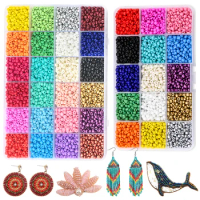Wholesale 2mm 3mm 4mm Glass Seed Beads Kit Czech Seed Beads Round Beads For DIY Bracelet Necklace Jewelry Accessories 24 Colors