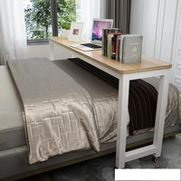 跨床桌筆記本電腦桌可行動雙人床邊桌懶人床桌桌床上書桌長條桌AQ