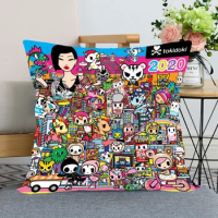 New Cartoon Funny Tokidoki Pillow Case For Home Decorative Pillows Cover Invisible Zippered Throw PillowCases 45X45cm