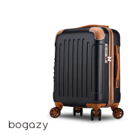 【Bogazy】復刻彼卡 18吋海關鎖行李箱廉航適用登機箱(黑)