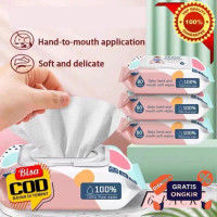[TR] 6 Pack Tissue Basah Dr Baby Non Parfume Non Alkohol Isi 80 Lembar 100% Pure Water Cleaning Wet 