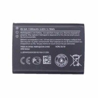 1x 1500mAh 3.85V BV-6A BV 6A BV6A Rechargeable Battery For Nokia Banana 2060 3060 5250 C5-03 8110 4G Phone Batteries
