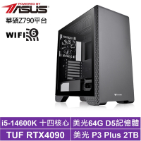華碩Z790平台[天鷹泰坦]i5-14600K/RTX 4090/64G/2TB_SSD