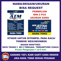 Bikin MINI ATM MANDIRI LINK STIKER untuk ditempel di kaca/neon box/tembok/besi dll Desain Suka-suka