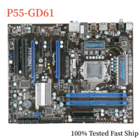 For MSI P55-GD61 Motherboard P55 16GB LGA 1156 DDR3 ATX Mainboard 100% Tested Fast Ship