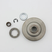 Clutch Drum 3/8 7T Sprocket For Stihl MS 044 046 361 440 460 MS361 MS440 MS460 Needle Bearing Clip Washer Chainsaw 11280071000