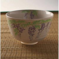 TOKI MINOYAKI日本製紫藤花抹茶碗