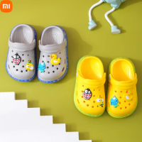 Xiaomi Summer Children's Slippers Cute Small Animals Non-slip Soft Bottom Boys and Girls Baby Home Baotou Sandals Hole Shoes