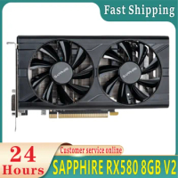 SAPPHIRE RX580 8GB V2 graphics card 256 bit GDDR5 graphics card, suitable for AMD RX 500 series RX 580 8G D5 V2 1284MHz 7000MHz