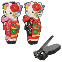 【TDL】日本製HELLO KITTY凱蒂貓鍛造不銹鋼和服造型指甲剪指甲刀 67254219(平輸品)
