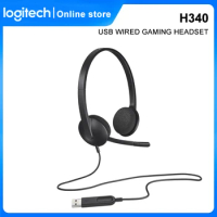 Logitech H340 USB Wired Gaming Headset Microphone Adjustable Headband for PC Laptop web conferencing Noise Reduction Mic