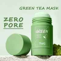 Girl Green Tea Solid Mask Deep Cleaning Mud Mask Stick Oil Control Anti-Acne Eggplant Masks Purifying Clay Stick Mask Skin Care