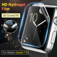 Series 7 8 41mm 45mm Screen Protector For Apple Watch 7 8 S7 S8 Soft Hydrogel Film Not Glass Full Cover Film 41/45mm For iWatch7