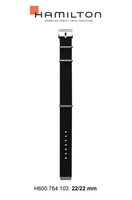 HAMILTON 漢米爾頓-原廠錶帶-(H694764103)-22-22mm-黑色(含扣)【刷卡回饋 分期0利率】【APP下單22%點數回饋】