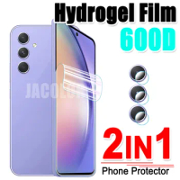 2in1 Full Cover Hydrogel Film For Samsung Galaxy A54 A34 A53 A33 5G Camera Lens Sansum Galaxi A 54 34 33 53 5 G Screen Protector