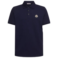 【MONCLER】春夏新款 男款 品牌LOGO 短袖POLO衫-深藍色(S號、M號、L號、XL號、XXL號)