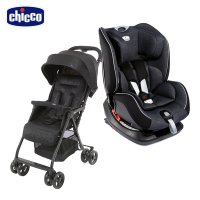 chicco-Seat up 012 Isofix安全汽座勁黑版+Ohlalà 3都會輕旅手推車