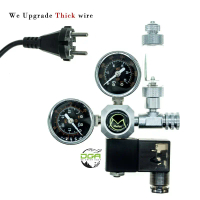 Aquarium Thickened wire Dual Gauge CO2 Pressure Regulator Bubble Counter Mufan Solenoid Valve