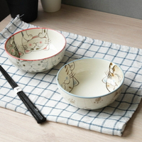 🔥現貨🔥日本製 美濃燒 水晶貓系列 貓咪餐碗 廚房用品 | 紅色/藍色兩色可選-富士通販