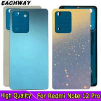 6.67" For Xiaomi Redmi Note 12 Pro Battery Cover Back Glass Replairment For Redmi Note 12Pro Back Cover Rear Door Housing Case