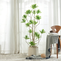 仿真百合竹植物假盆栽北歐風大型落地客廳擺件裝飾盆景仿生綠植