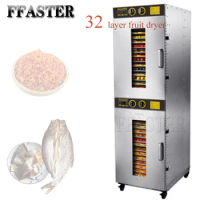 Commercial Dehydrator Food Dryer With 32 Trays Food Meat Flower Fruits Vegetables Drying Oven Dehydration Dewater Machine