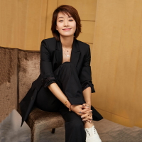 時尚春秋明星馬伊琍同款韓版休閑闊腿褲長褲黑色西裝套裝兩件套女