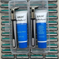 ( Loại 1 ) Bộ Combo Dao Cạo Râu 72 Lưỡi - Bao gồm Cán Dao và Tuýp Kem Tạo Bọt