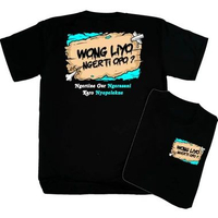 tshirt WONG LIYO NGERTI OPO?/cocok pria&wanita HITAM PENDEK M