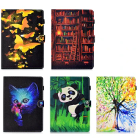 Cute Painted Flip Shockproof cover for iPad Mini Mini2 Mini3 Mini4 7.9" case Sleep Wake Cover for iPad Mini 1 2 3/4 Funda + Pen