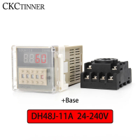 DH48J-11A 11 pin contact/sensor signal input digital counter relay DH48J-11A 12V To 380V Power Failu
