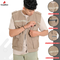 Rompi Vest pria dan wanita | Rompi Cargo Polos Pria | Rompi Outdoor Santai | Bahan Drill | Rompi tac