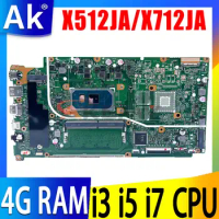 X512JA Mainboard For Asus VivoBook X712JA V5000J X512JP V5000JP Laptop Motherboard With I3-1005G1 I5-1035G1 CPU 4GB-RAM UMA