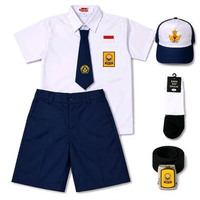 Seragam SMP Pendek (Sontog) Biru - Seragam Sekolah - Setelan Celana Baju SMP 18 Baju Celana