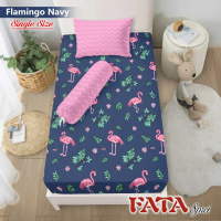 Sprei Fata Single Flamingo Navy