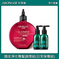Aromase 艾瑪絲 頭皮淨化養髮調理組(日常保養組-淨化液CC 260mLx1+涼感養髮液40mLx2)