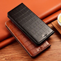 Lattice Pattern Genuine Leather Magnetic Flip Cover For LG Stylo 5 6 Wing 5G Welvet 5G Cases