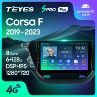 TEYES SPRO Plus For Opel Corsa F 2019 - 2023 Car Radio Multimedia Video Player Navigation GPS Android 10 No 2din 2 din dvd