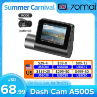 70mai Dash Cam Pro Plus A500S Built-in GPS for ADAS,wifi Car DVR 1944P, Parking Monitor, 140 FOV, Night Vision