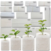 RBCFHI 50PCS Biodegradable Grow Bags Different Big Sizes Plant Seedling Nursery Pockets Non-Woven Folding Pouch Garden Pots