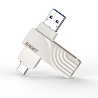 EAGET CF30 USB Flash Drive 128G OTG Metal USB 3.0 Pen Drive Key 64GB Type C3.1 High Speed pendrive Mini Flash Drive Memory Stick