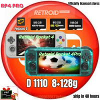 Retroid Pocket 4 /4 Pro Portable PS2 Handheld Game Console 4.7“ RAM 8+128G WiFi Bluetooth 5.2 5000mAh 3D Hall Sticks