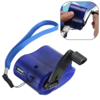 Universal USB Hand Charger Outdoor Travel Hand Crank Charging Powerbank Electric Generator Charge Mobile Phone Camera Dynamo