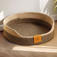 夏季貓屋涼蓆棉麻編織貓屋超大睡窩幼貓大貓四季通用透氣易清潔