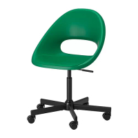 ELDBERGET/MALSKÄR 電腦椅 含升降桿, 綠色/黑色
